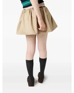 Miu Miu ウエストゴム入りミニスカート - Neutrals - サムネイル4