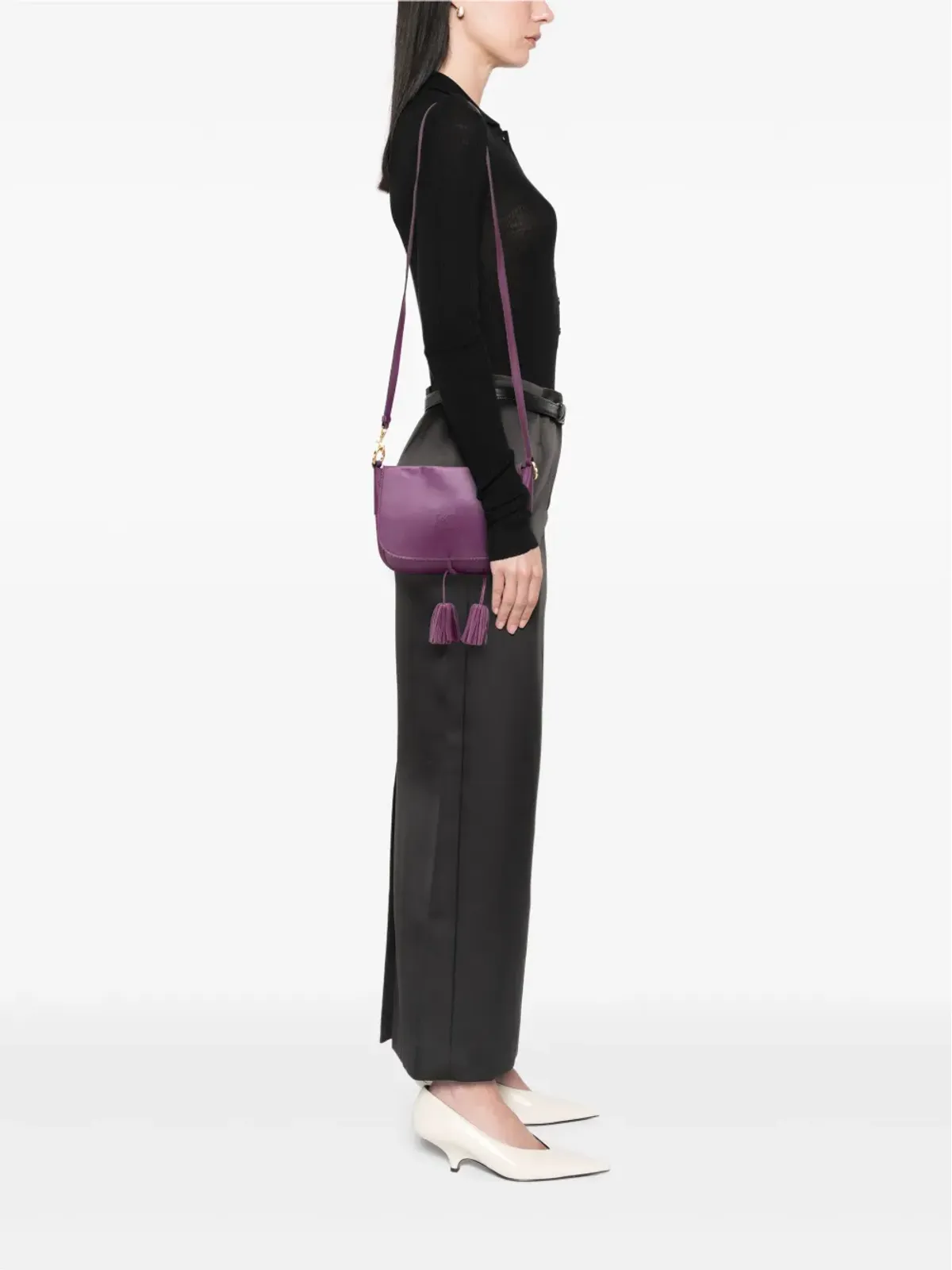 Loewe Pre-Owned ナッパ アナグラム タッセル クロスボディバッグ - 画像2