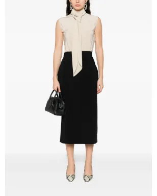 Alberta Ferretti ペンシル ウールブレンド スカート（ブラック） - サムネイル2