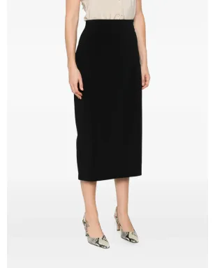 Alberta Ferretti ペンシル ウールブレンド スカート（ブラック） - サムネイル3