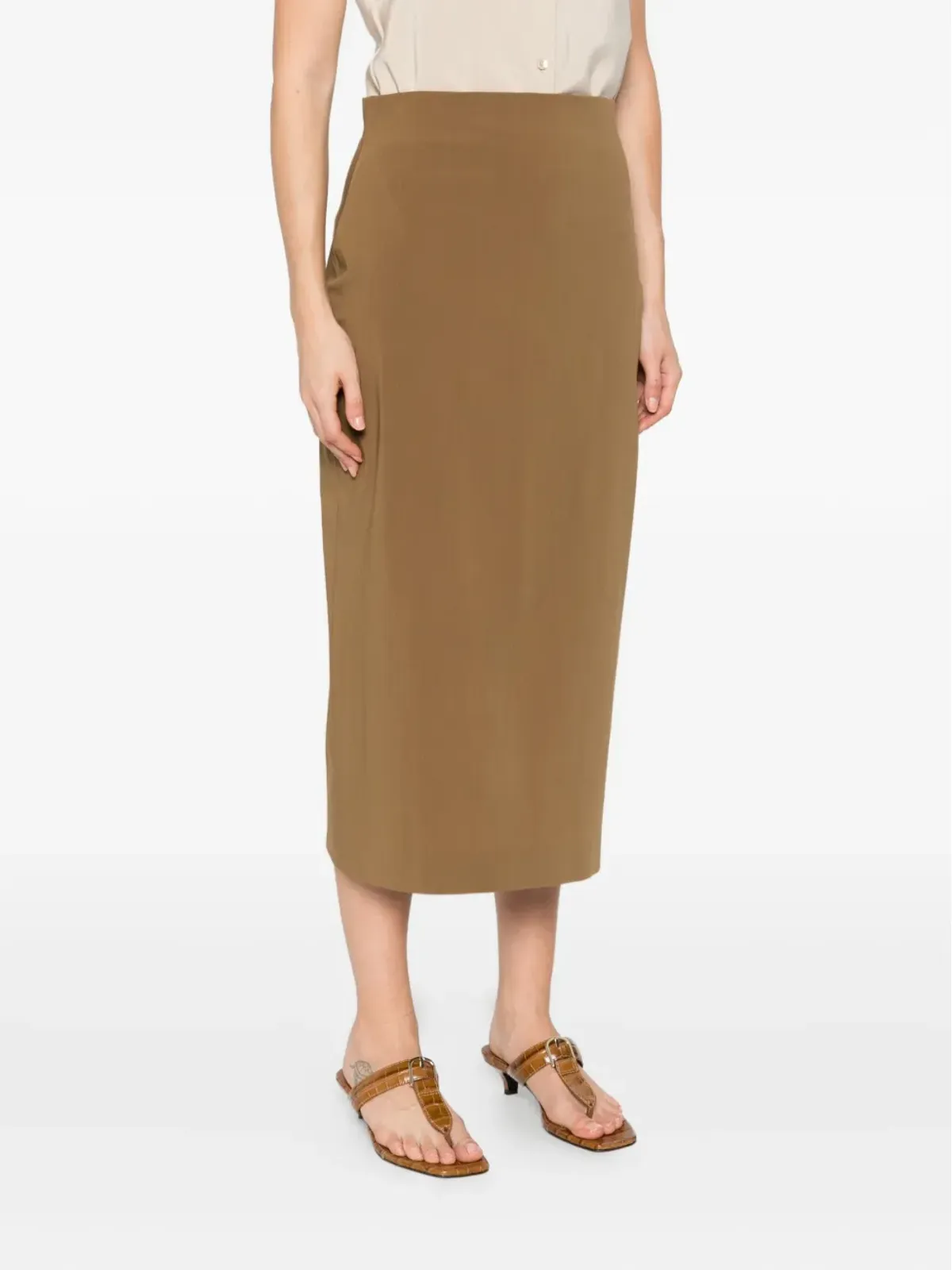 Alberta Ferretti ウールブレンド ペンシルスカート - 画像3
