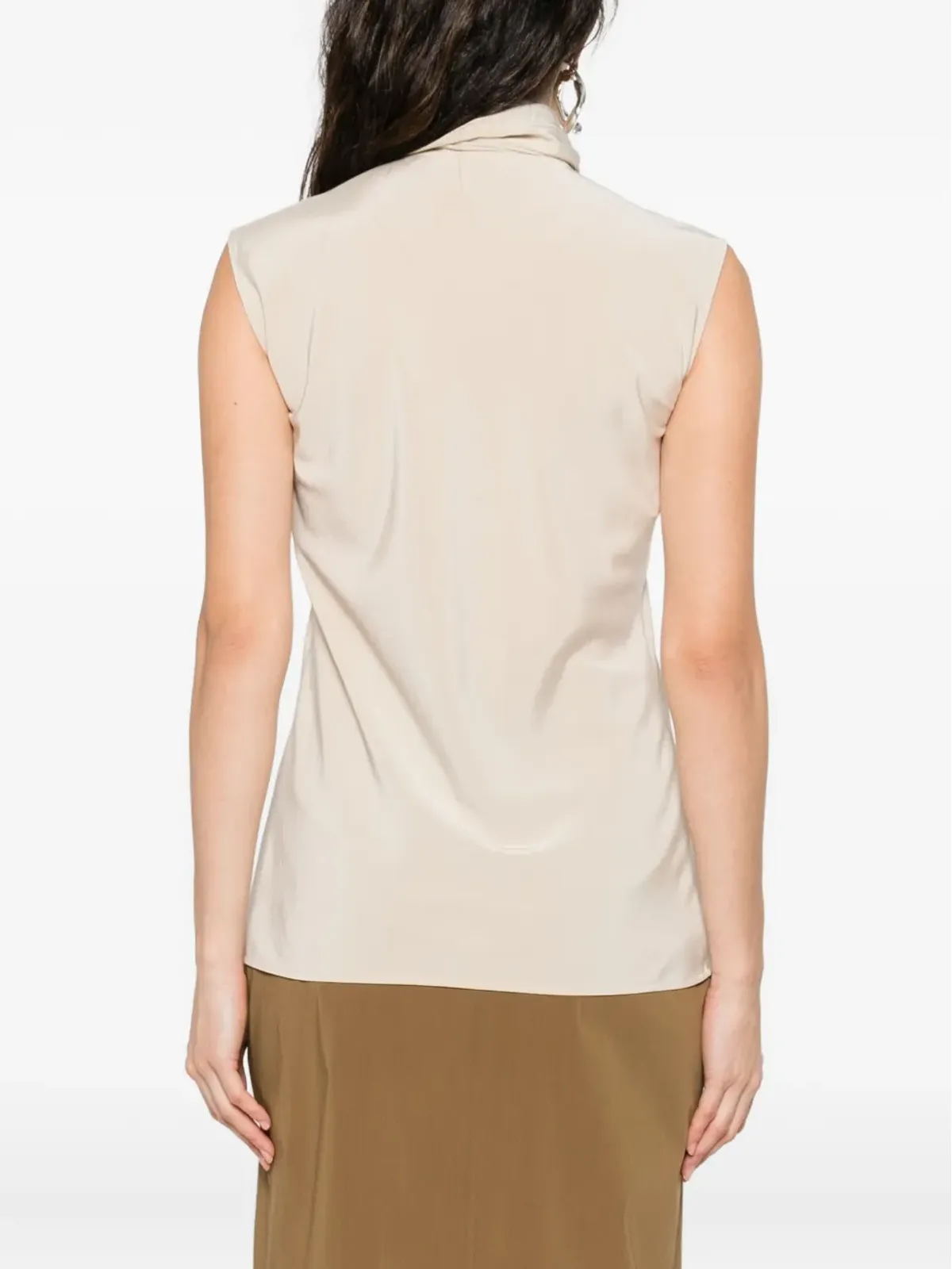 Alberta Ferretti ノースリーブタイネックトップ - 画像4