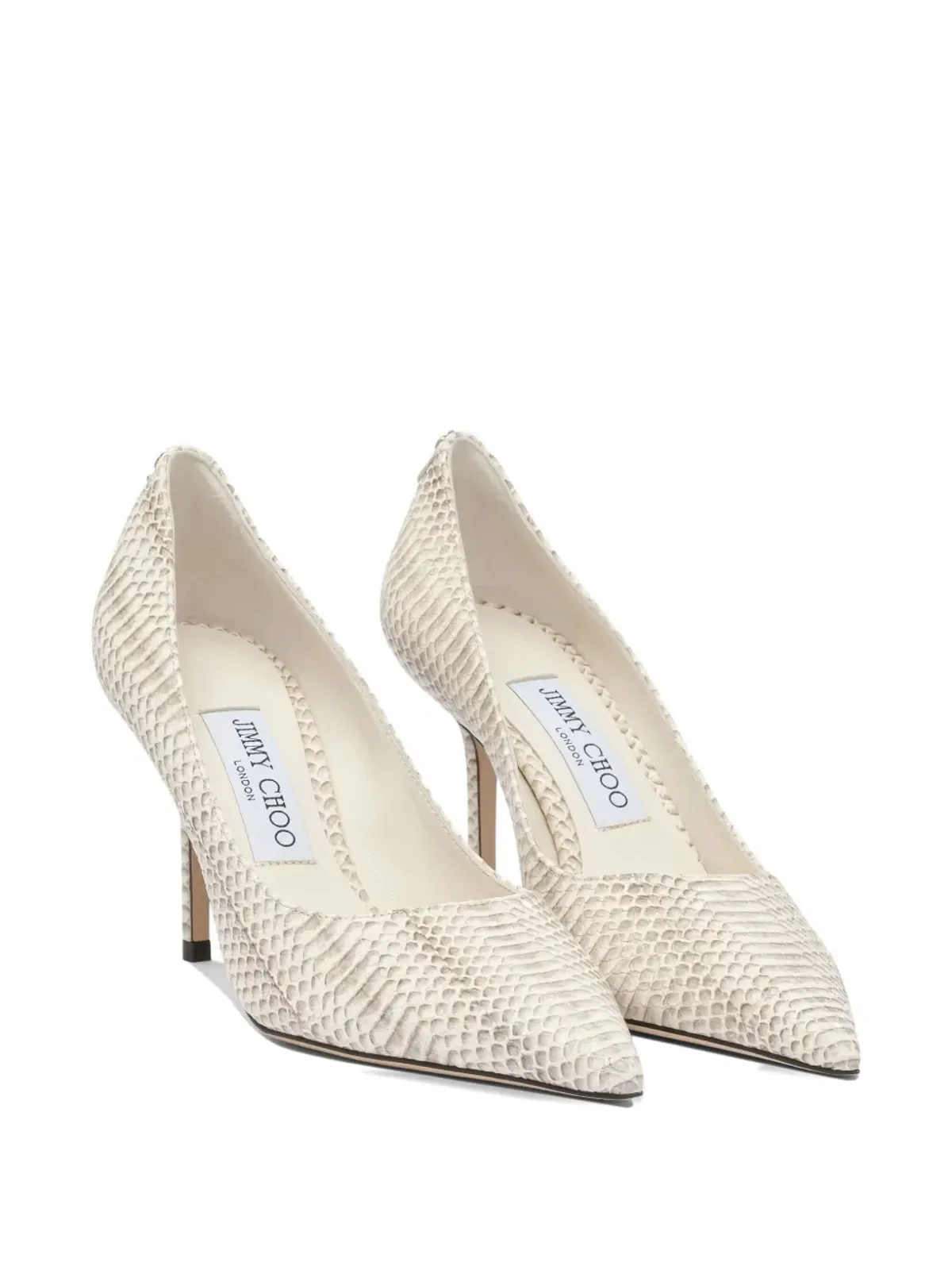 Jimmy Choo Love snakeskin風ポインテッドトゥパンプス - Grey - 画像2