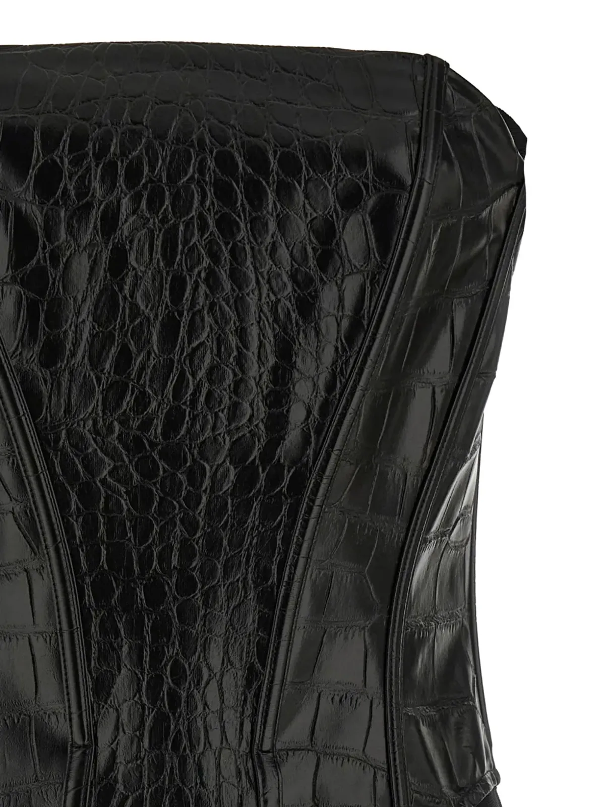 Elisabetta Franchi クロコダイルプリント ミニドレス - ブラック - 画像3