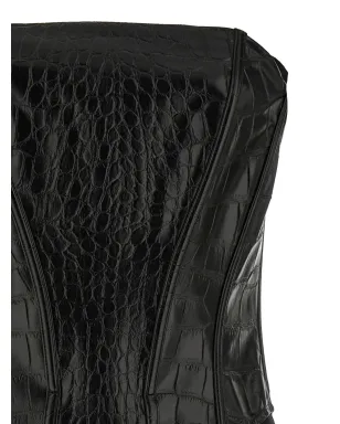 Elisabetta Franchi クロコダイルプリント ミニドレス - ブラック - サムネイル3
