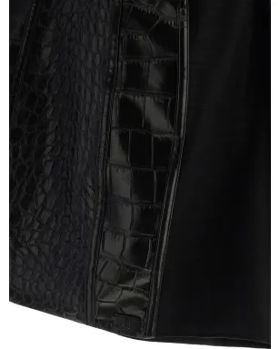 Elisabetta Franchi クロコダイルプリント ミニドレス - ブラック - サムネイル4