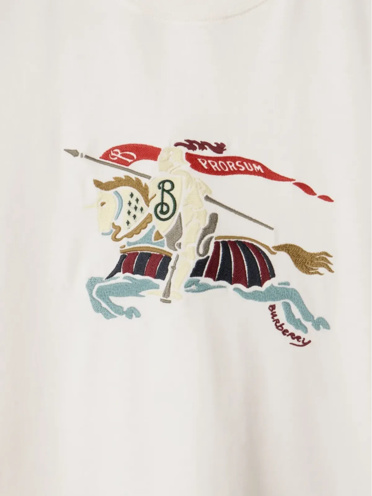 Burberry EKD刺繍入りコットンTシャツ - 画像2