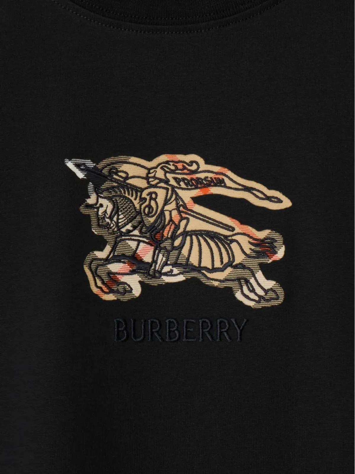 Burberry EKD Check コットンTシャツ - ブラック - 画像2