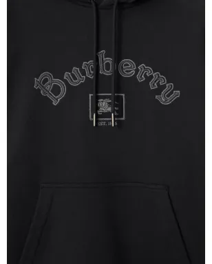 Burberry ゴシック ロゴ コットン フーディ - サムネイル2