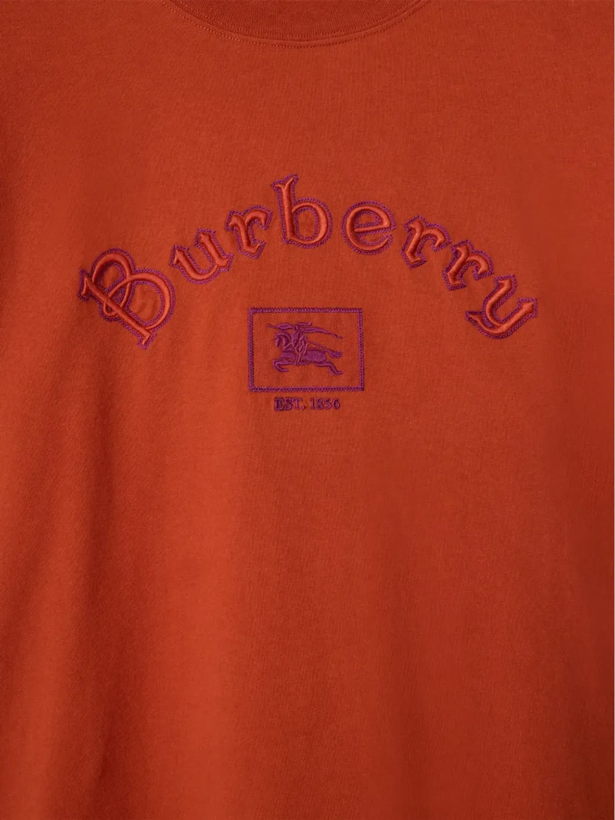 Burberry エクイストリアンプリント ロゴ Tシャツ - オレンジ - 画像2