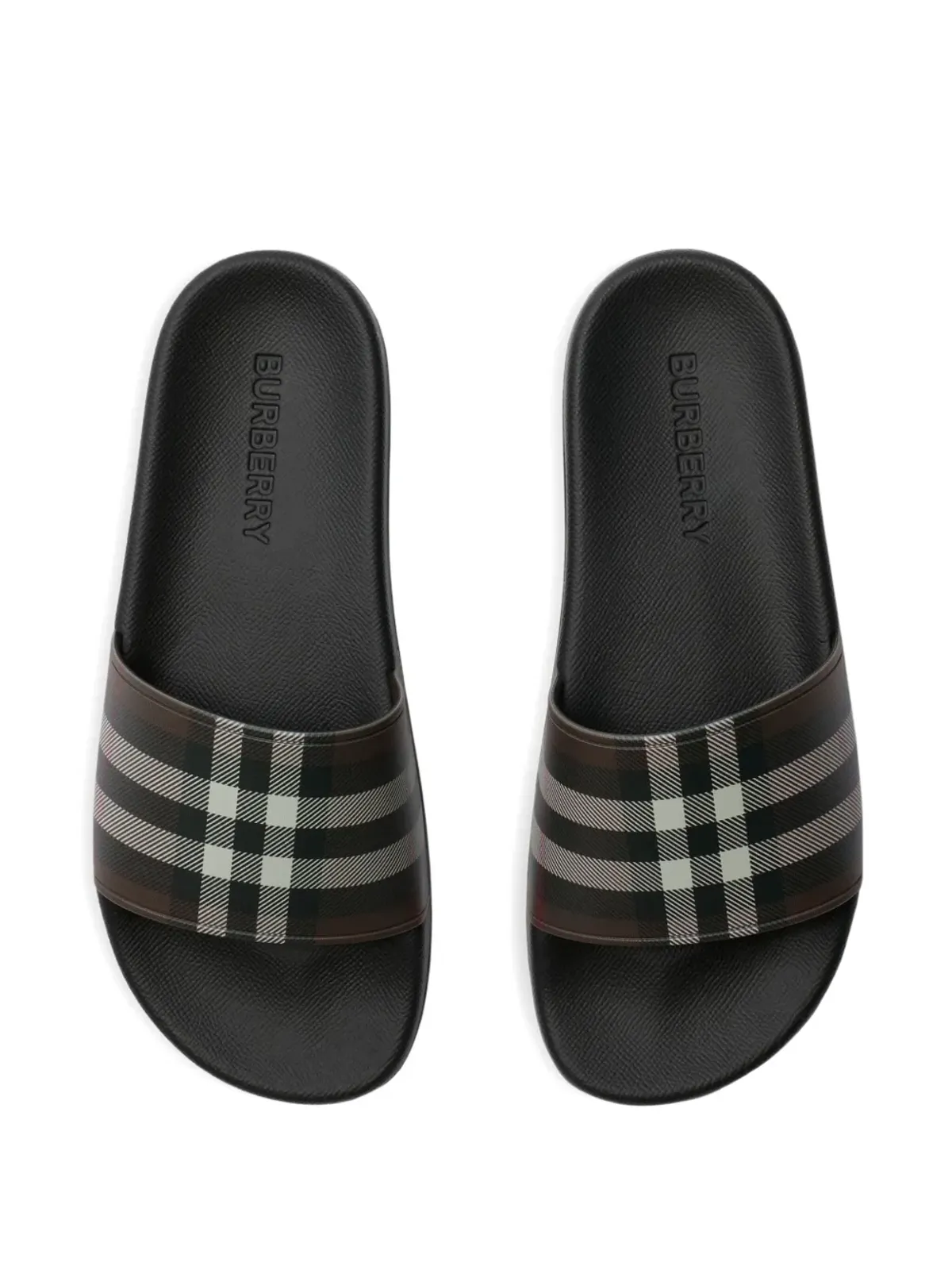 Burberry チェックプリント フラットスライド - 画像4