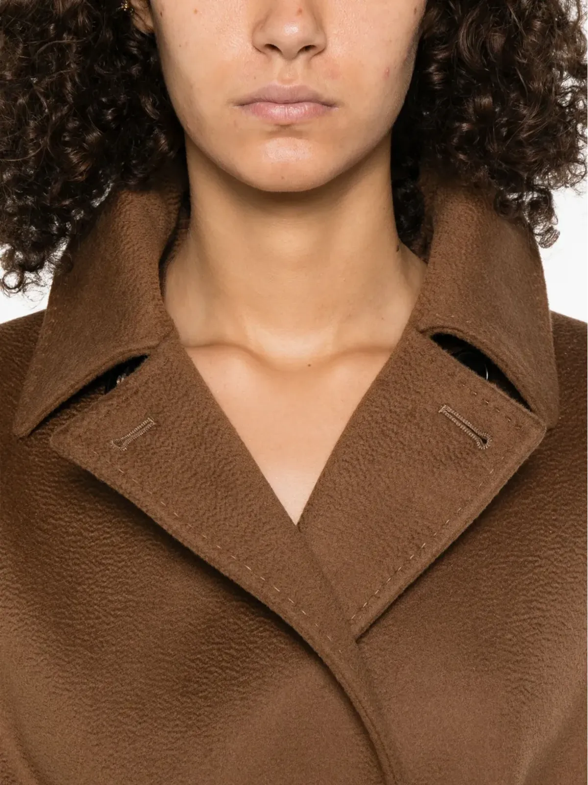 Max Mara ベルト付きノッチドカラーコート - 画像5