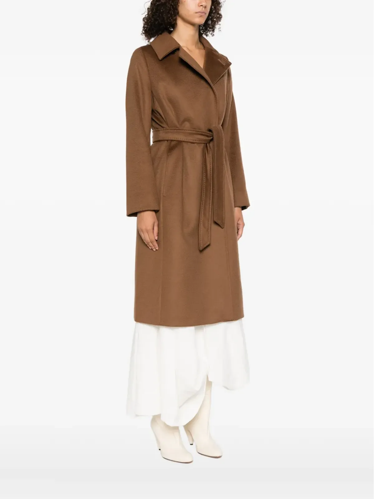 Max Mara ベルト付きノッチドカラーコート - 画像3