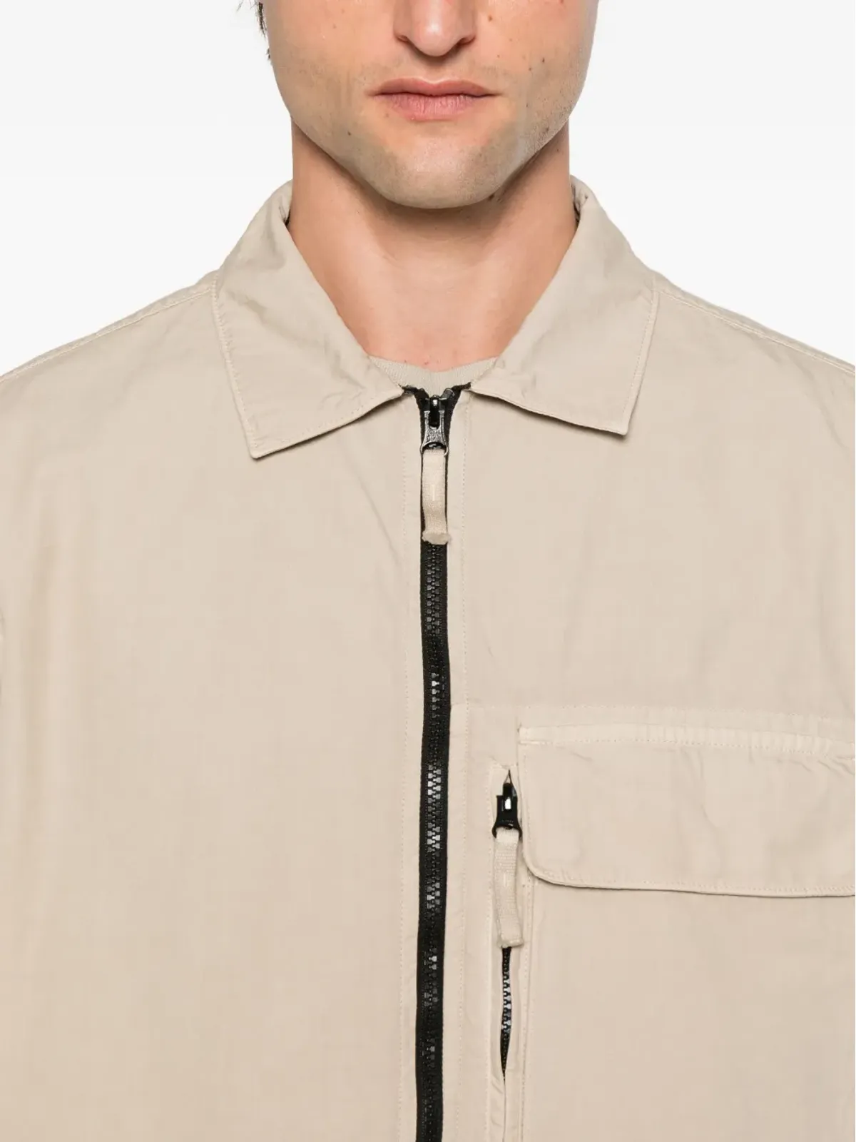 Stone Island ジップフロント パッチポケット ジャケット（ベージュ） - 画像5