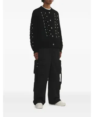 A BATHING APE® ブラックのケーブルニット カーディガン - サムネイル2