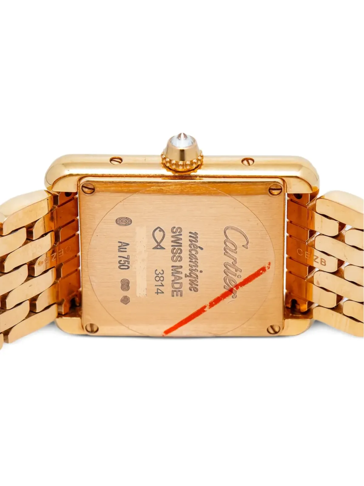 Cartier タンク ルイ 18Kローズゴールド ドレスウォッチ - 画像3