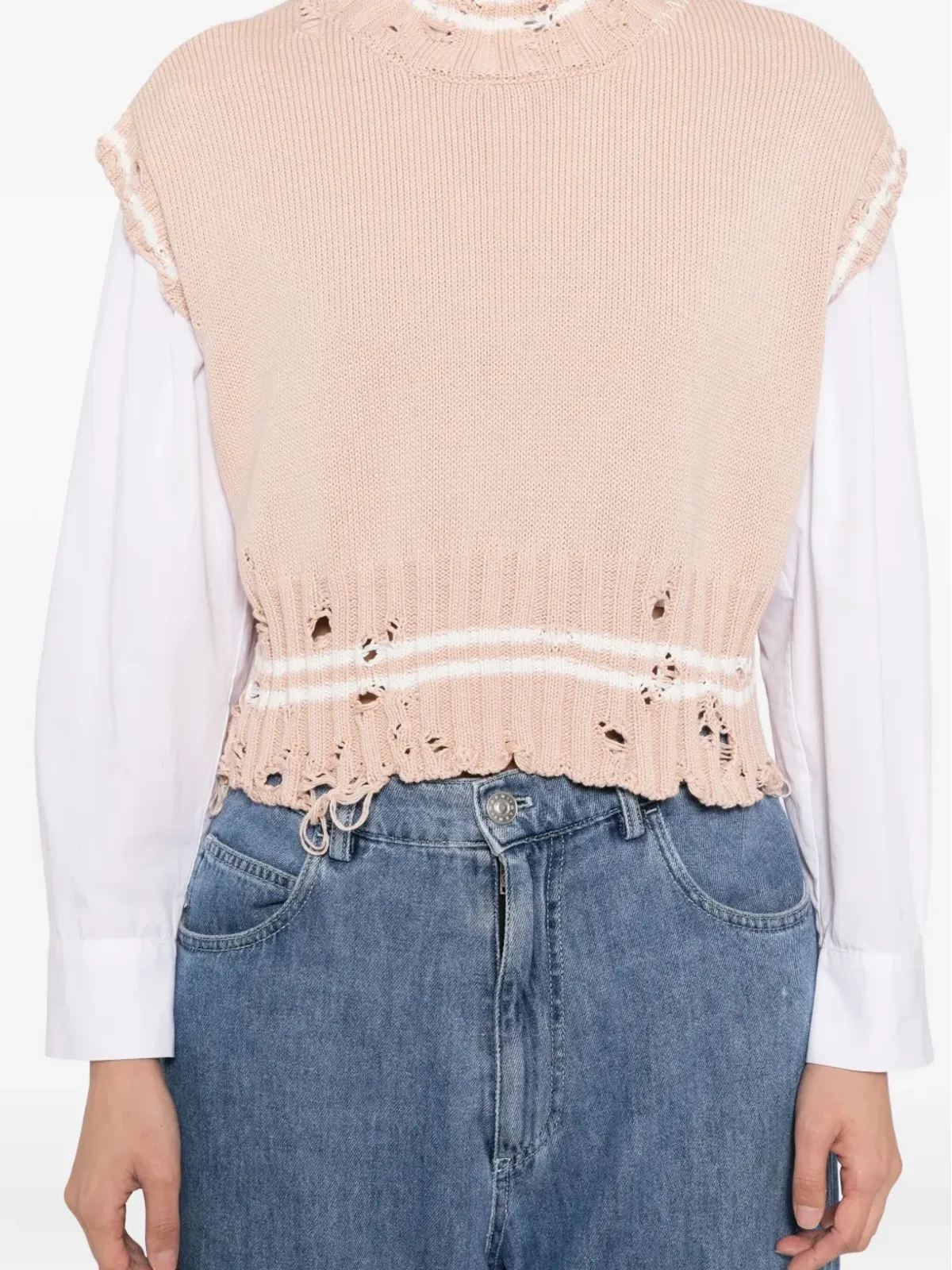 Marni コットン製クロップドベスト - 画像5