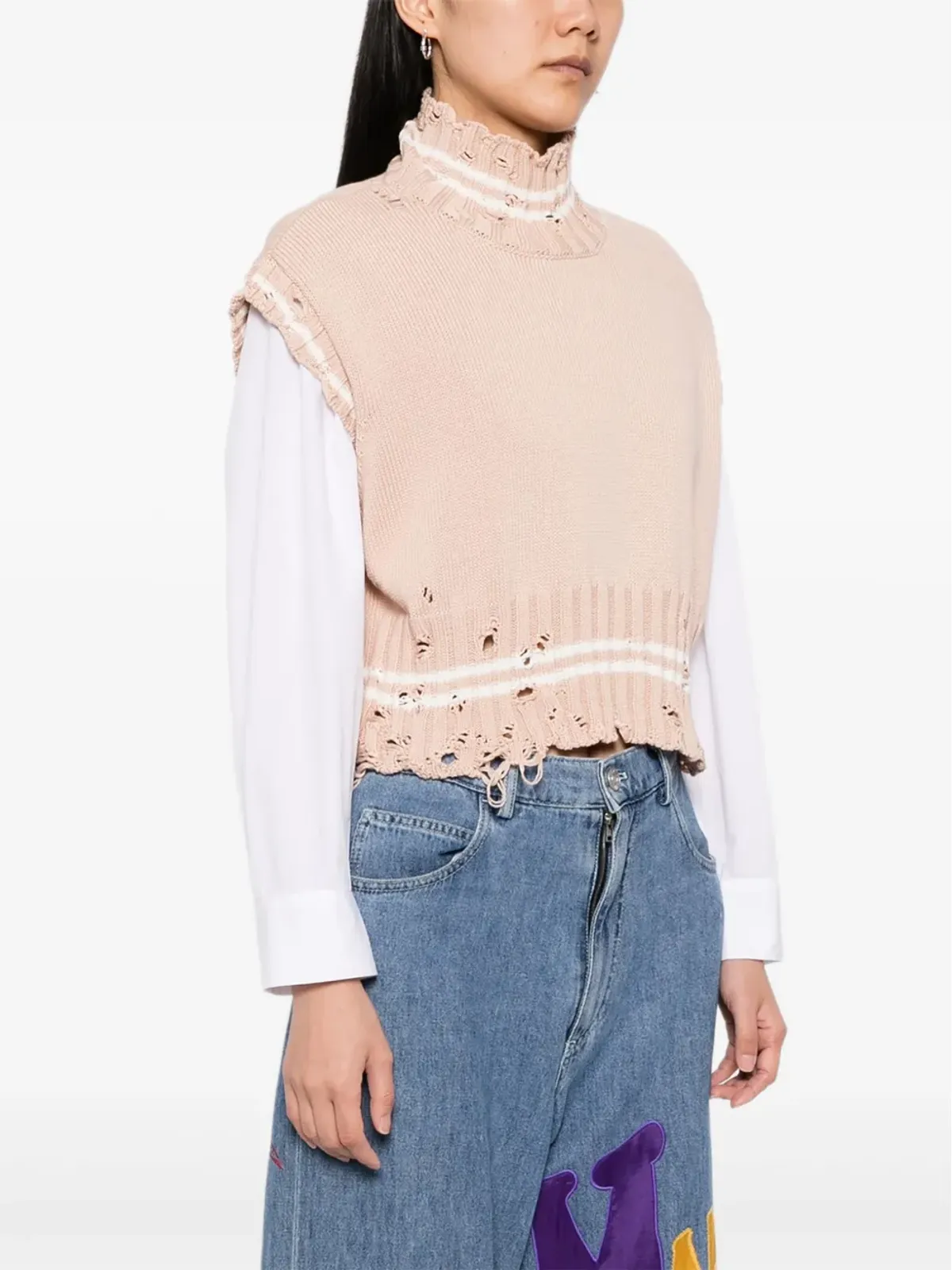 Marni コットン製クロップドベスト - 画像3