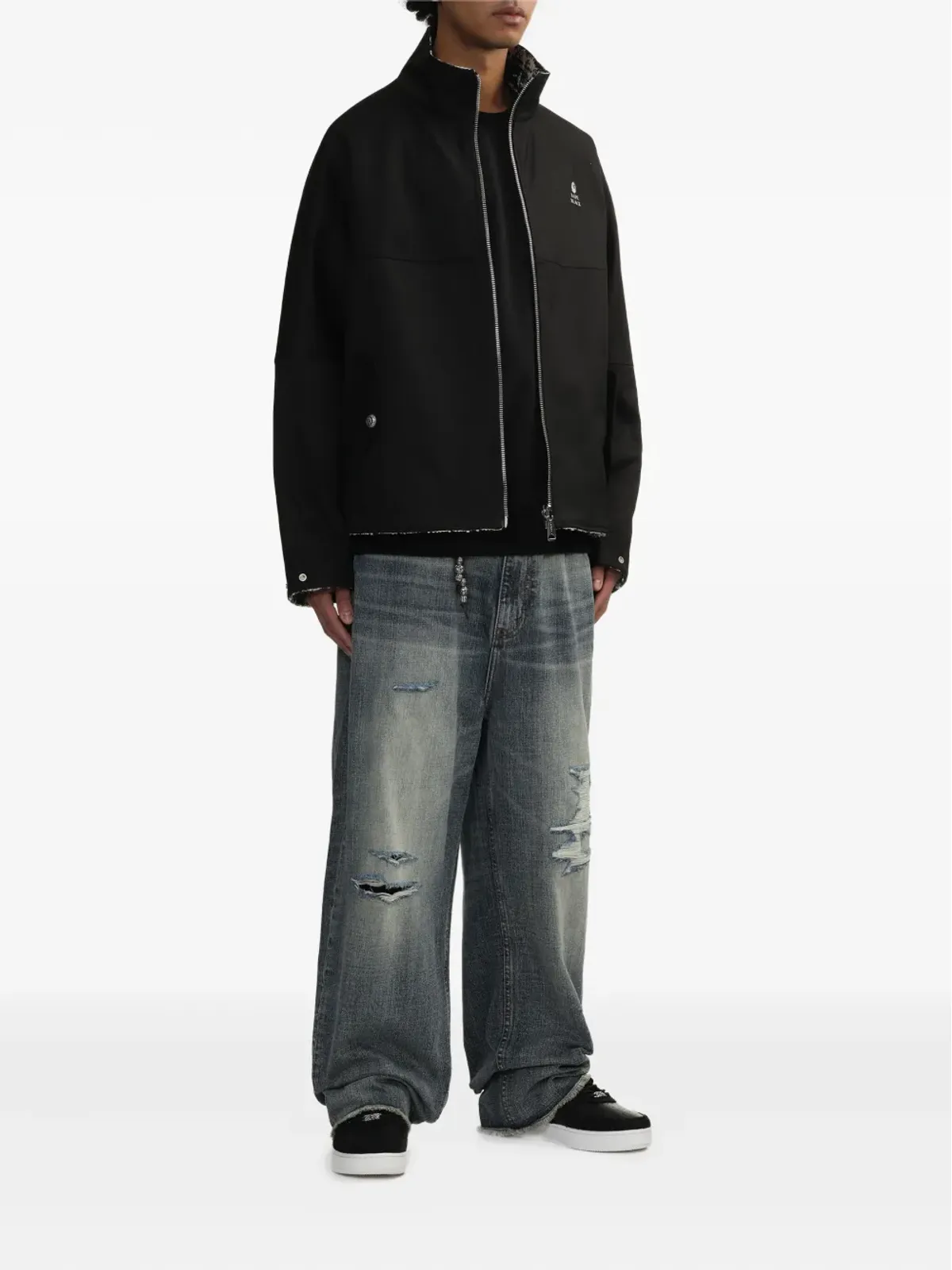A BATHING APE® ディストレスト・ルーズフィットジーンズ - 画像2