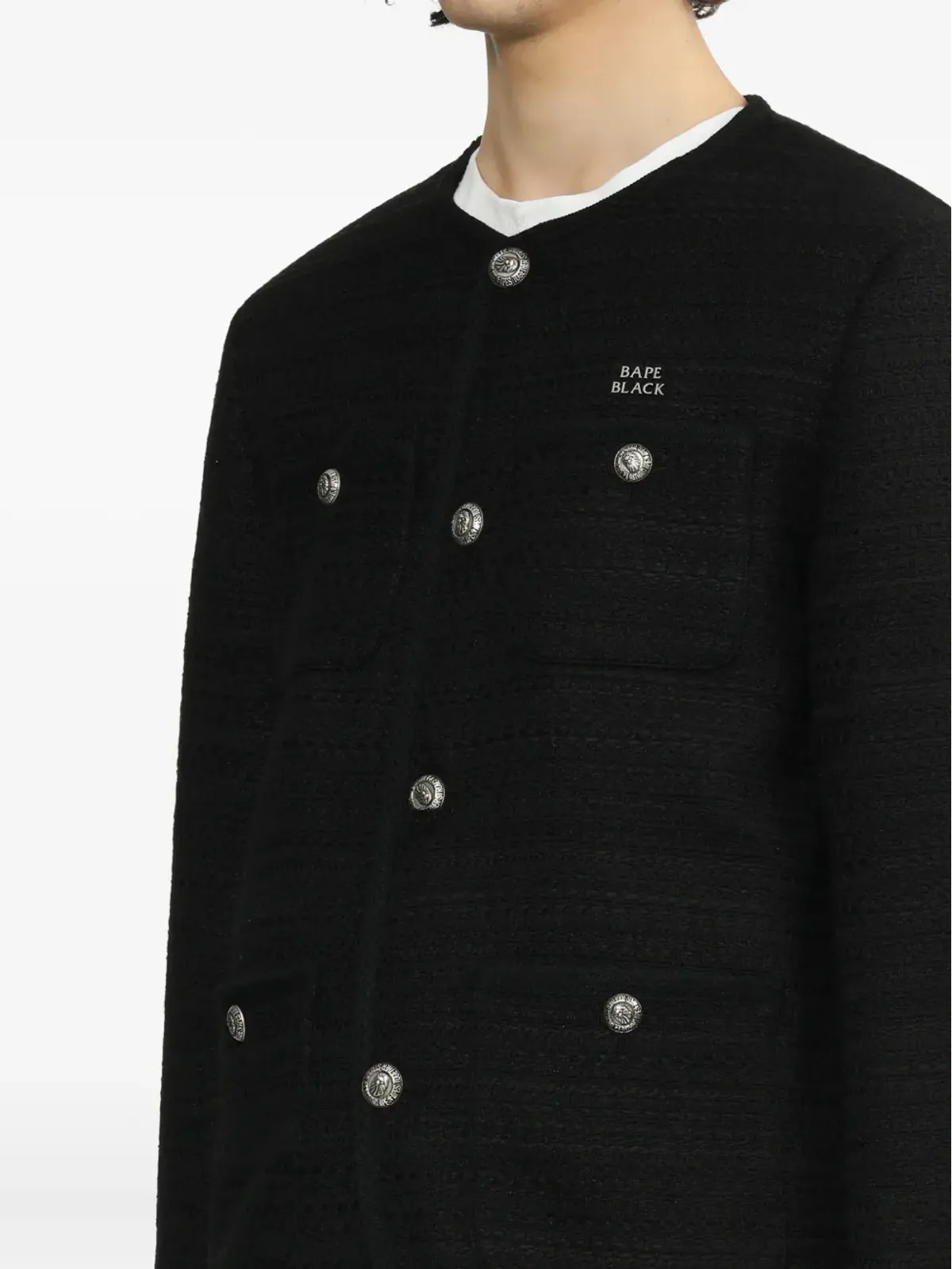 A BATHING APE® バックディテール付きボタン留めシャツジャケット - 画像5