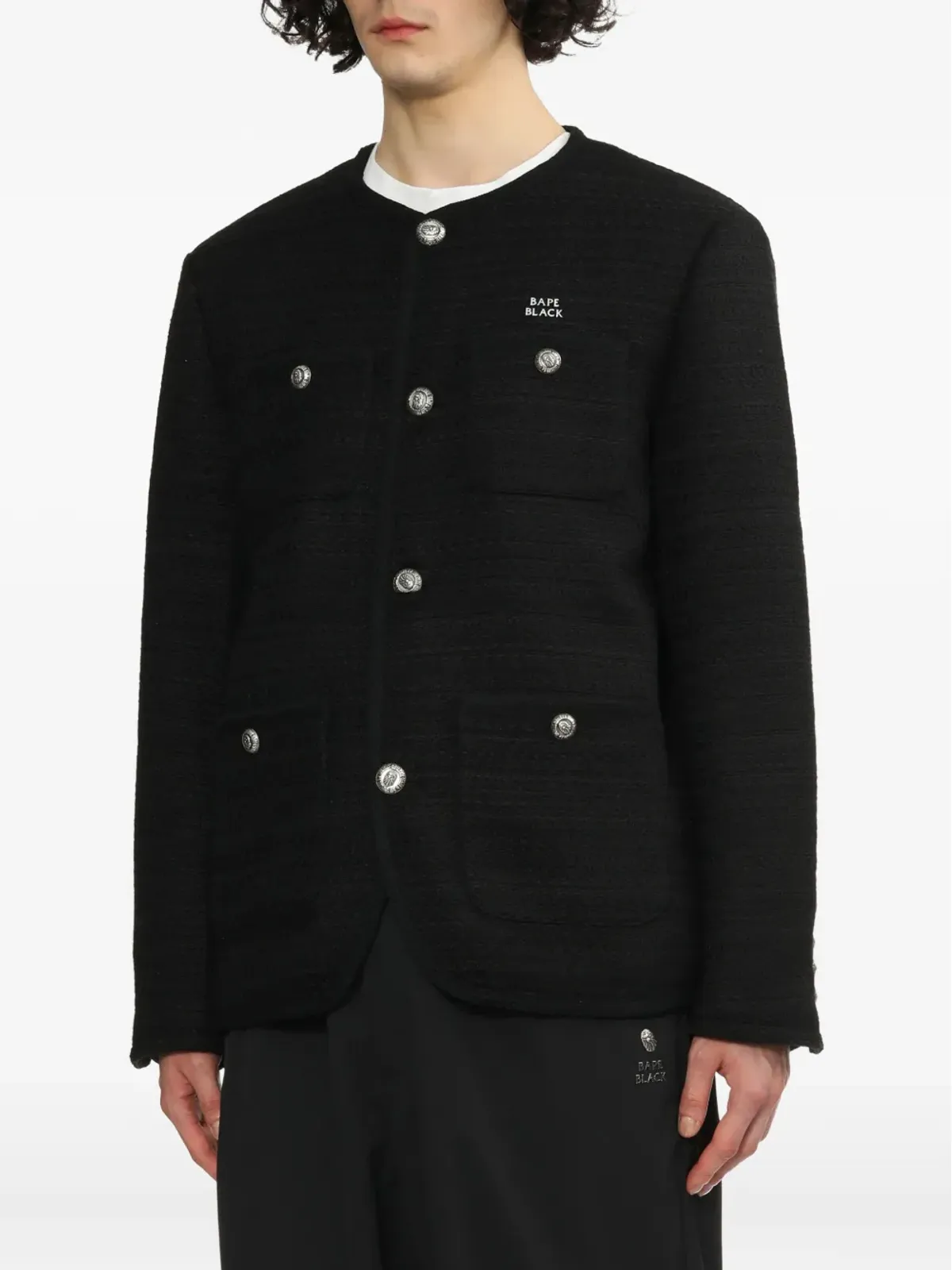 A BATHING APE® バックディテール付きボタン留めシャツジャケット - 画像3