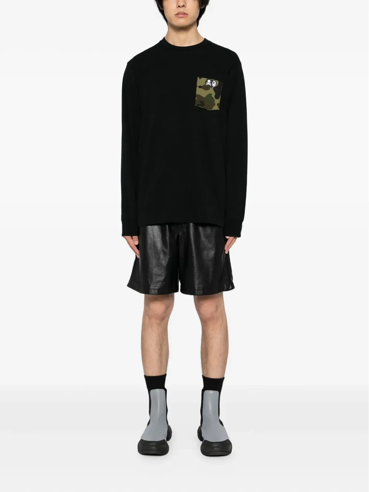 Mastermind Japan x BAPE ロゴパッチポケットTシャツ - 画像2