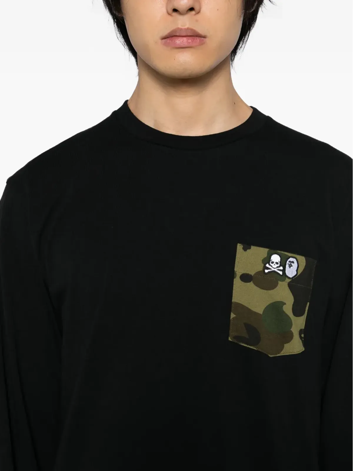 Mastermind Japan x BAPE ロゴパッチポケットTシャツ - 画像4