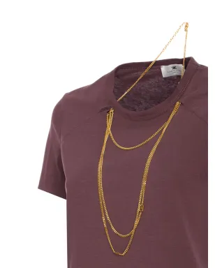Elisabetta Franchi チェーンディテール Tシャツ - サムネイル4