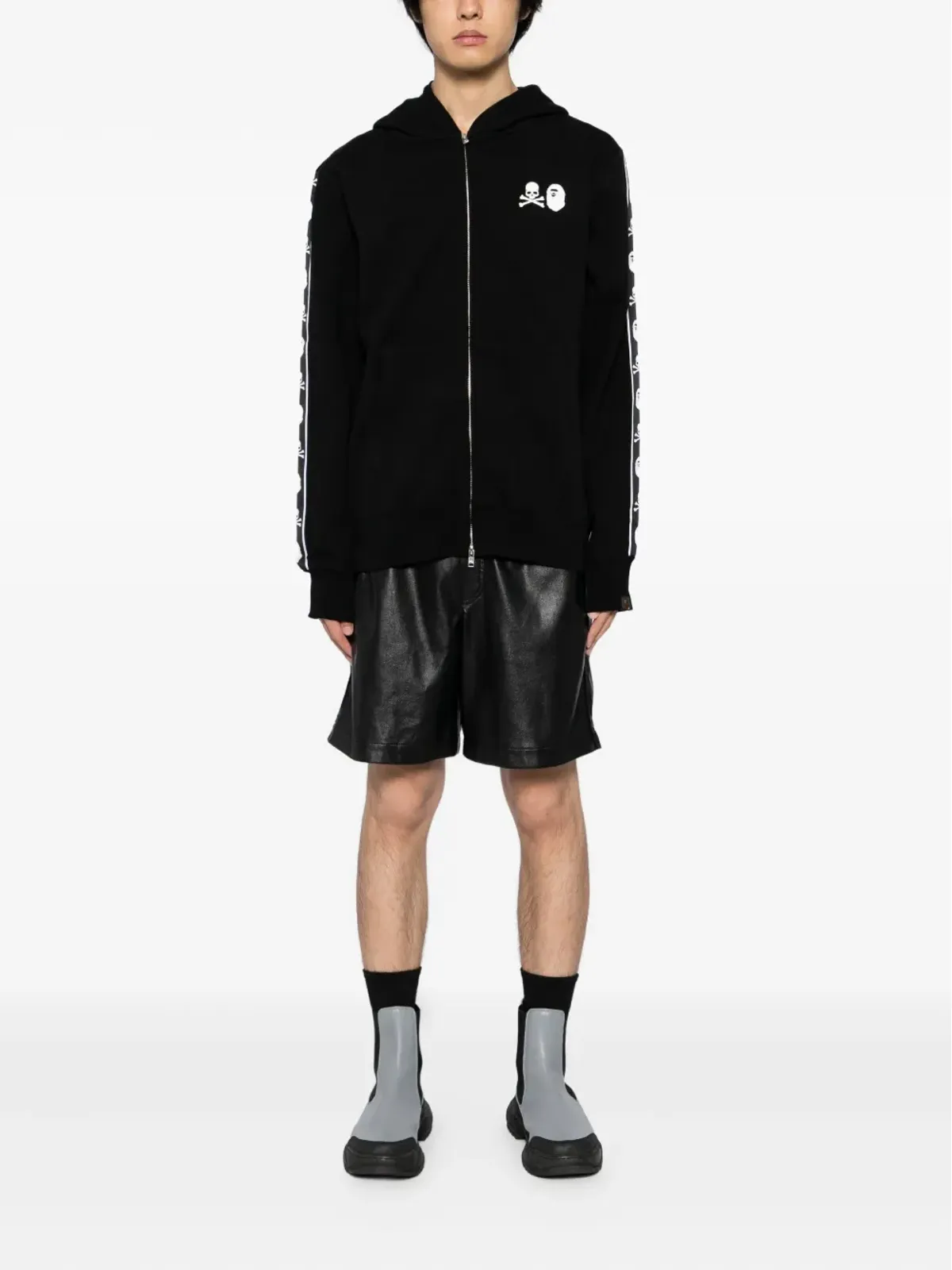 Mastermind Japan x BAPE ロゴプリント フーディ - 画像2