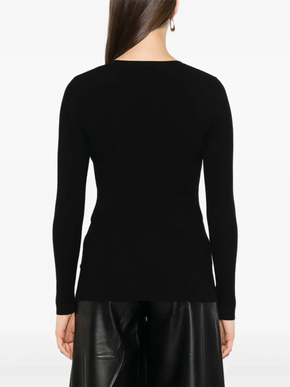Elisabetta Franchi ロゴディテール ロングスリーブトップ - 画像4