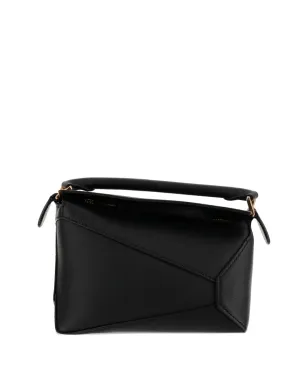 LOEWE ミニ パズル エッジ トップハンドル カーフスキン バッグ - ブラック - サムネイル2