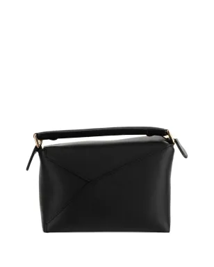 LOEWE ミニ パズル エッジ トップハンドル カーフスキン バッグ - ブラック - サムネイル3