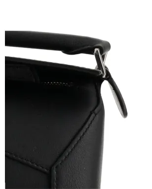 LOEWE ミニ パズル エッジ トップハンドル カーフスキン バッグ - ブラック - サムネイル4