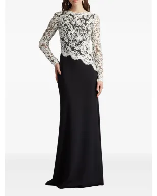 Tadashi Shoji レースインサート ロングドレス - サムネイル2