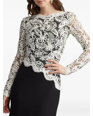 Tadashi Shoji レースインサート ロングドレス - サムネイル4