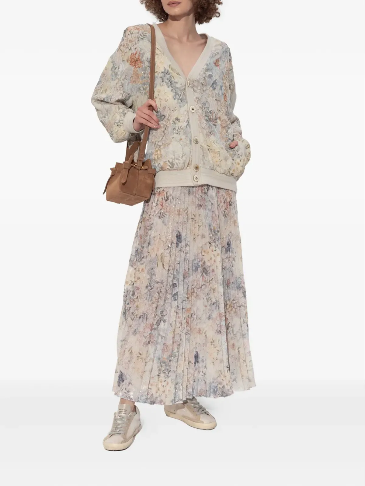 Golden Goose 花柄スパンコール付きカーディガン - 画像2