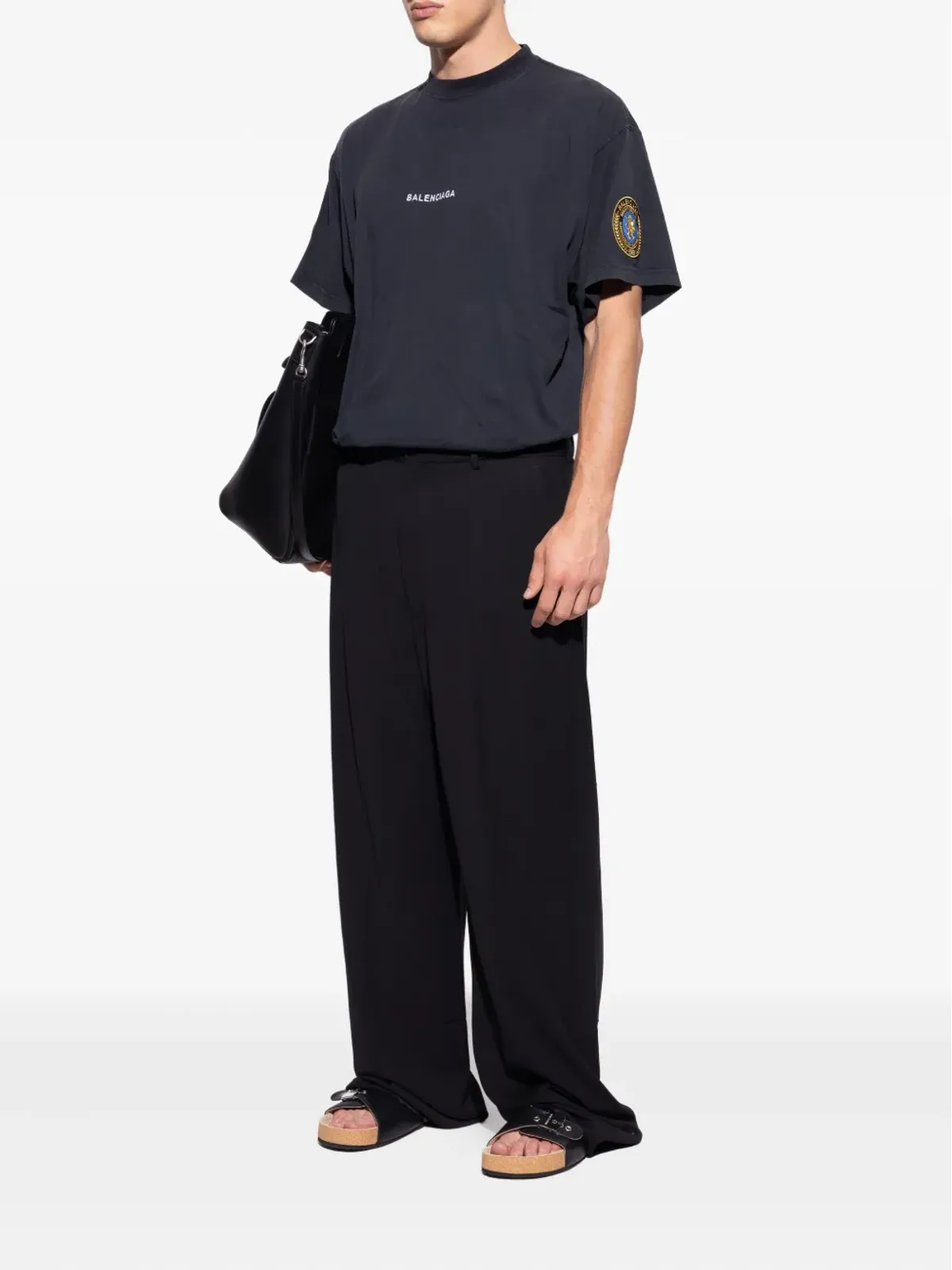 Balenciaga x Scholl バックル留めレザースライド - 画像5