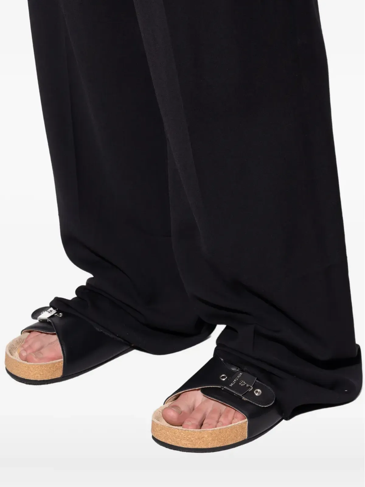 Balenciaga x Scholl バックル留めレザースライド - 画像4