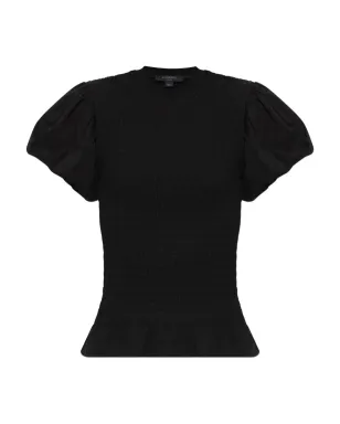 AllSaints スモック加工パフスリーブ トップ - サムネイル1