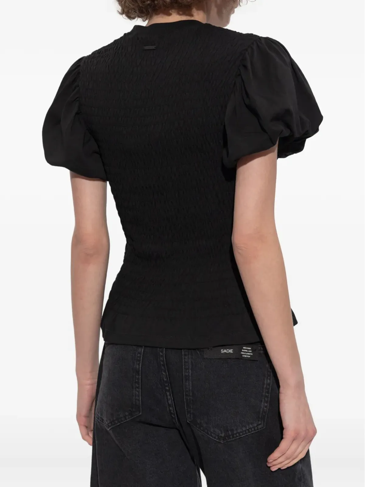 AllSaints スモック加工パフスリーブ トップ - 画像4