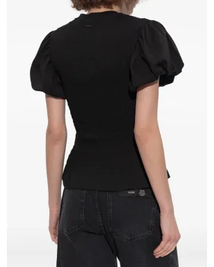 AllSaints スモック加工パフスリーブ トップ - サムネイル4