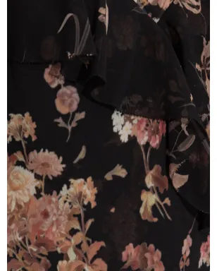 AllSaints Fresca 花柄プリント ミディドレス - ブラック - サムネイル5