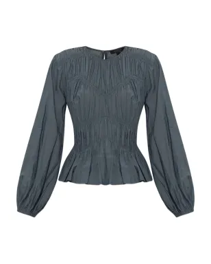 AllSaints スモックパネルのティアードトップス - ブルー - サムネイル1