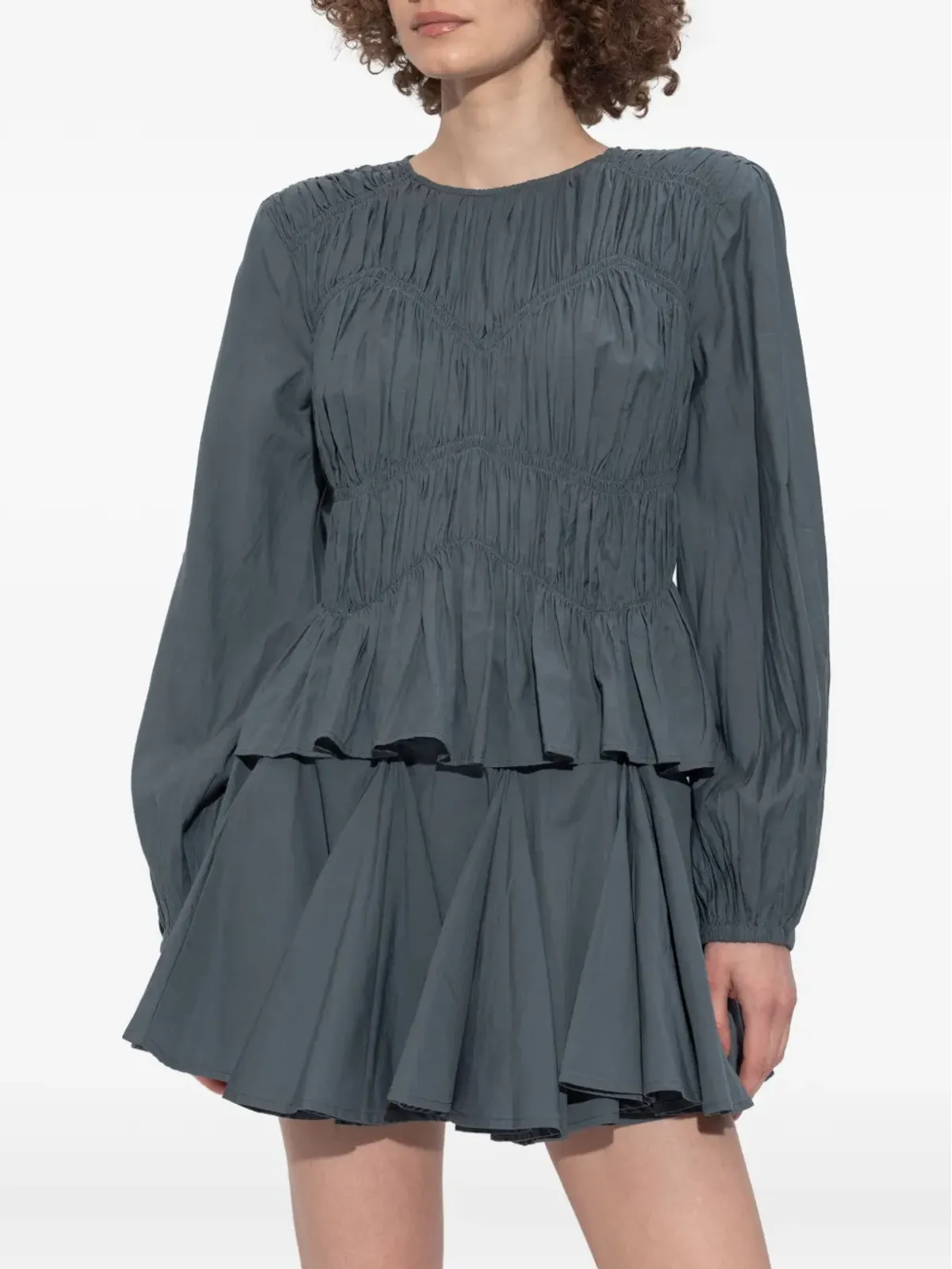 AllSaints スモックパネルのティアードトップス - ブルー - 画像3
