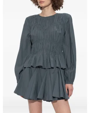 AllSaints スモックパネルのティアードトップス - ブルー - サムネイル3