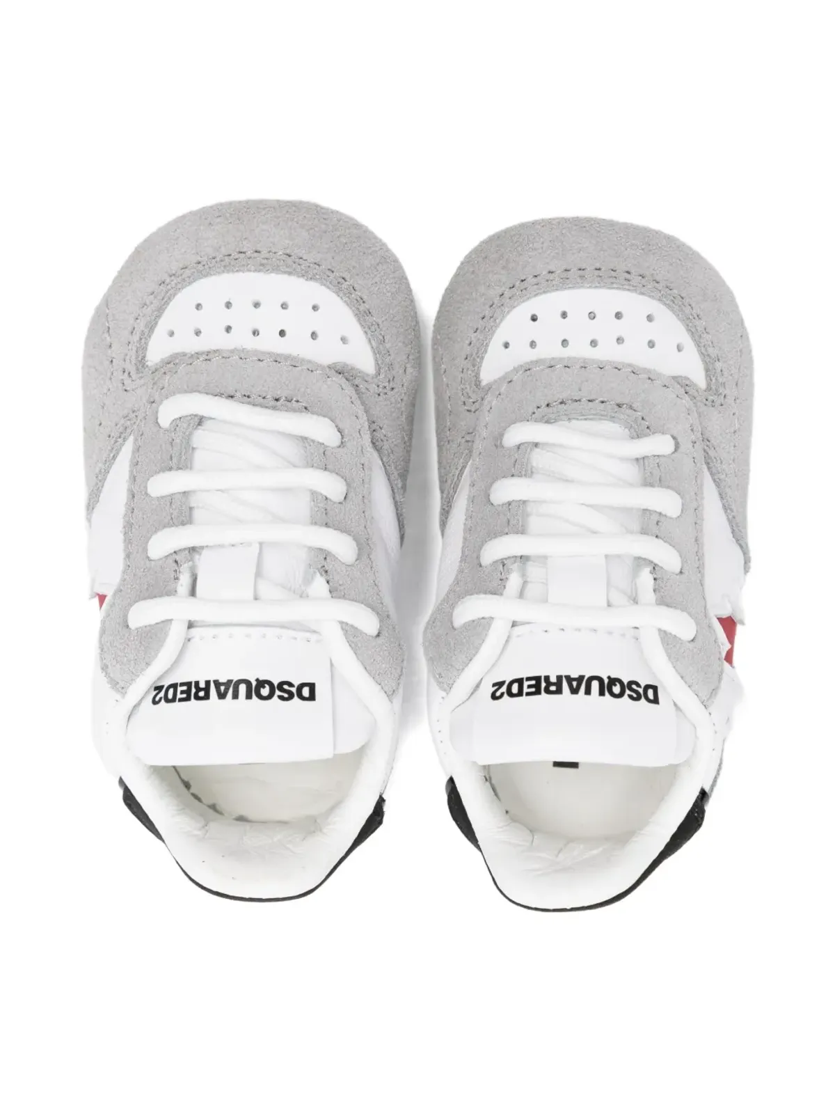 DSQUARED2 KIDS メイプルリーフ レザー プリウォーカー（白） - 画像3