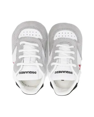 DSQUARED2 KIDS メイプルリーフ レザー プリウォーカー（白） - サムネイル3