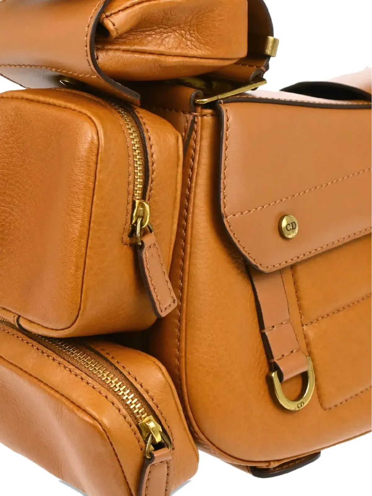 Christian Dior Pre-Owned ビンテージ 2002 ストリートシック コロンバス ショルダーバッグ ブラウン - 画像3