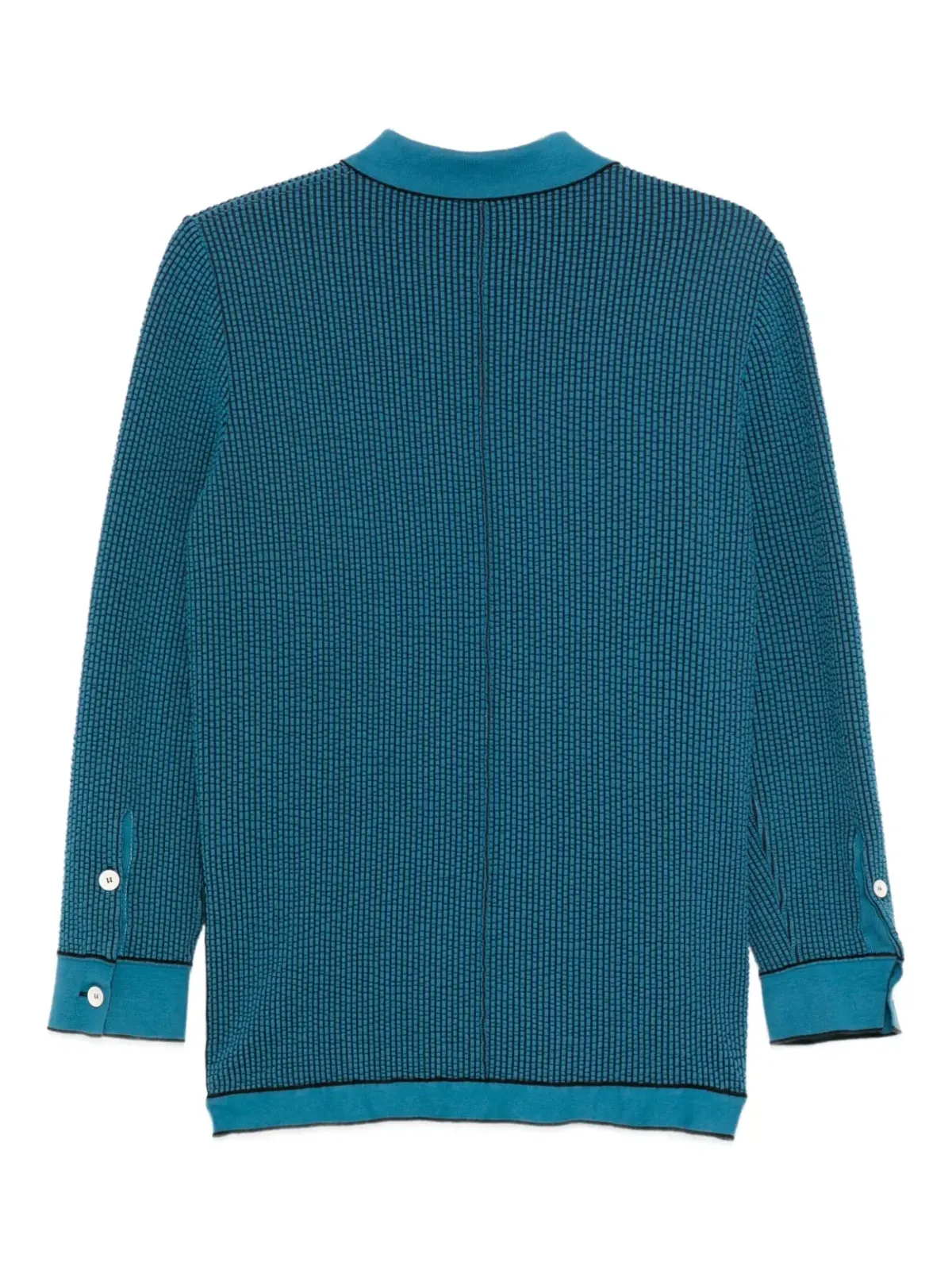 Giorgio Armani ビンテージ 2000年代 テクスチャード ボタン付きジャケット - ブルー - 画像2