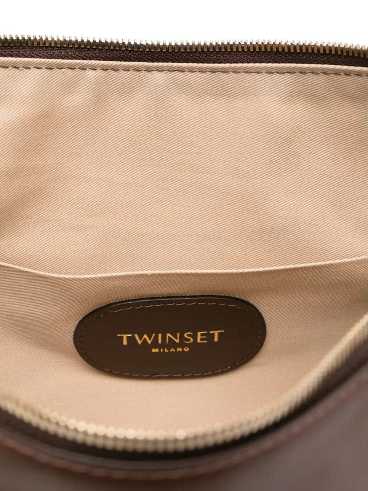 TWINSET Liliane チェーン付きショルダーバッグ（ブラウン） - 画像5